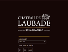 Tablet Screenshot of chateaudelaubade.com